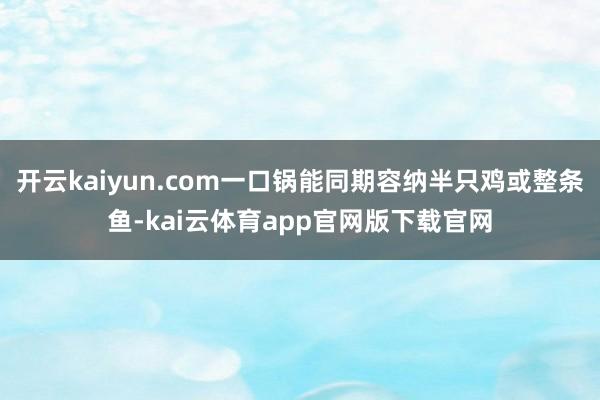 开云kaiyun.com一口锅能同期容纳半只鸡或整条鱼-kai云体育app官网版下载官网