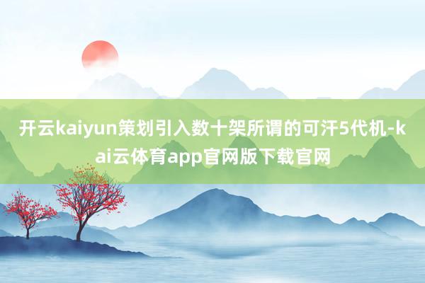开云kaiyun策划引入数十架所谓的可汗5代机-kai云体育app官网版下载官网