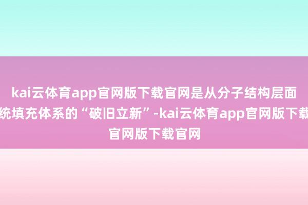 kai云体育app官网版下载官网是从分子结构层面临传统填充体系的“破旧立新”-kai云体育app官网版下载官网