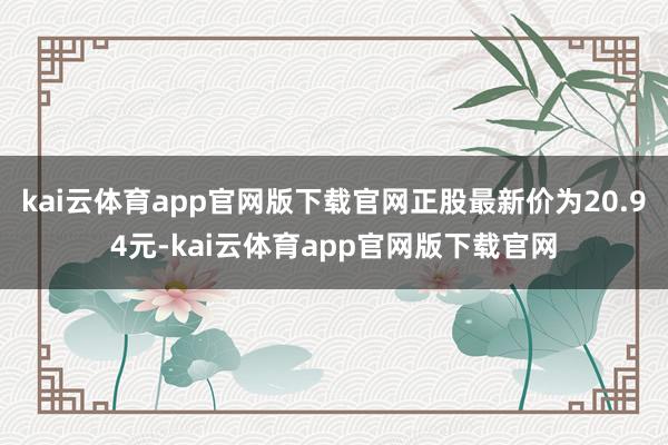 kai云体育app官网版下载官网正股最新价为20.94元-kai云体育app官网版下载官网